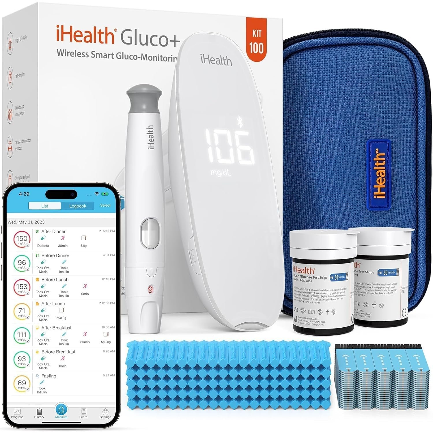 iHealth Gluco+ Smart Blood Glucose Monitor